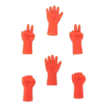 HobbyArts Silicone Point Protectors Hands 6 pcs orange