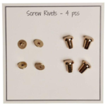 Go Handmade Screw Rivets 10mm, 4 pcs, Gold
