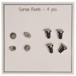 Go Handmade Screw Rivets 10mm, 4 pcs, Silver