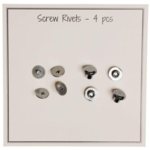 Go Handmade Screw Rivets 6mm, 4 pcs, Silver