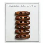 Go Handmade Duffle 30 mm, 6 pcs Brown