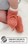39-8 Coral Barley Booties by DROPS Design