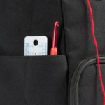 Shoulder bag with zipper pocket, black