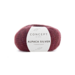 Katia Alpaca Silver 259 Burgundy red-silver
