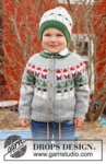 44-17 Christmas Time Cardigan by DROPS Design