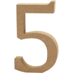 Number, MDF, 13 cm, 1 pcs