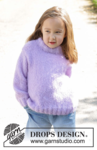 47-2 Smiling Lavender Sweater by DROPS Design