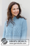 245-15 Blue Diamonds Cardigan by DROPS Design