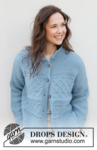 245-15 Blue Diamonds Cardigan by DROPS Design