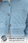 245-15 Blue Diamonds Cardigan by DROPS Design