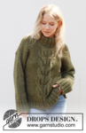 244-32 Moss Vine Sweater by DROPS Design