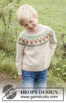 47-18 Reindeer Dance Sweater by DROPS Design