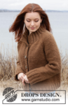 244-26 Autumn Amber Cardigan by DROPS Design