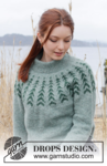 244-1 Ancient Woodlands Sweater by DROPS Design