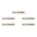 LindeHobby Made By Label (7 cm x 1 cm), Natural