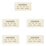 Handmade with sizes Baby sizes