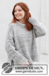 245-24 Stormy Evening Sweater by DROPS Design