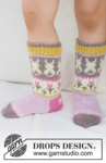41-35 Dancing Bunny Socks by DROPS Design